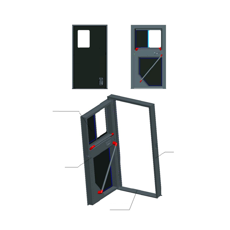 Porta manuale della cabina del camion dei pompieri